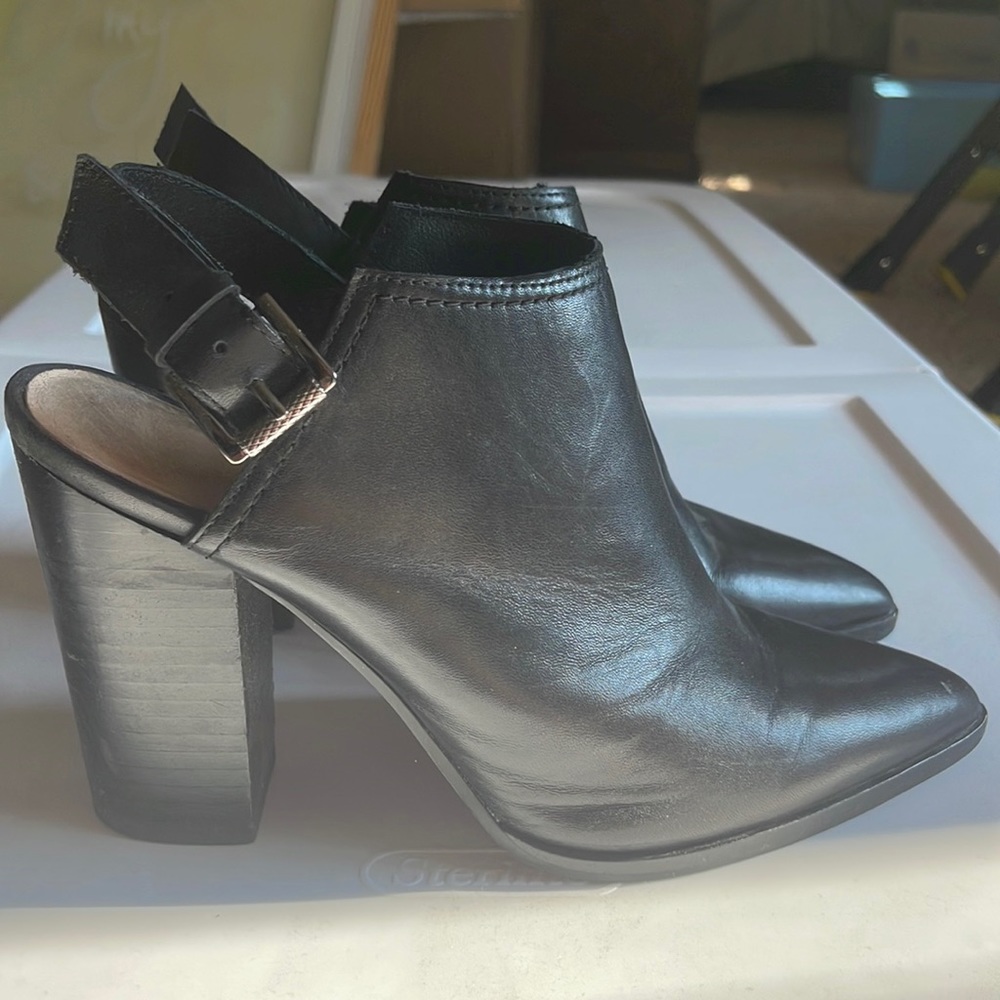 Halogen Stacked Heel Bootie